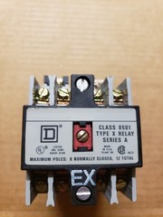 Square D 8501 X040V01 Type X Series A 24v COIL Industrial Control Relay