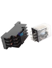 5Pcs HH54PL 4PDT 14 Pin Red LED Power Relay w Socket AC110/120V Coil✦Kd