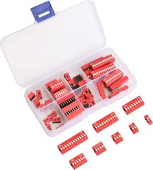 40PCS Double Row Dip Switch Assorted Kit 1 2 3 4 6 8 10 12 Position 2.54mm PC