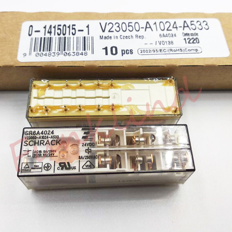 SCHRACK SR6A4024 V23050-A1024-A533 Safety Relay 8A 250VAC 24VDC 14 Pins x1PC