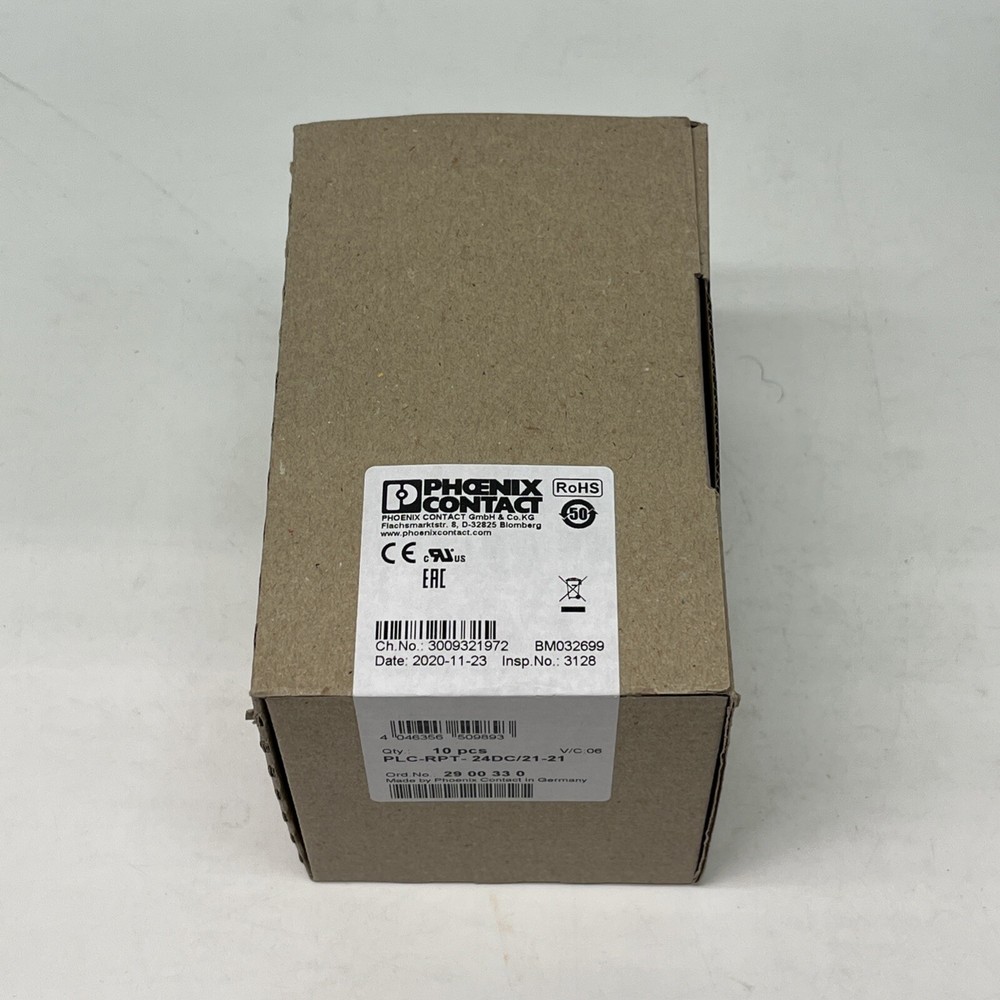 10pcs Phoenix Contact Relay 29 00 33 0 PLC-RPT-24DC/21-21 2900330