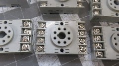 Lot of 7 SR2P-06 NR51 5X852E Relay Socket Bases 10A 300v Din Rail