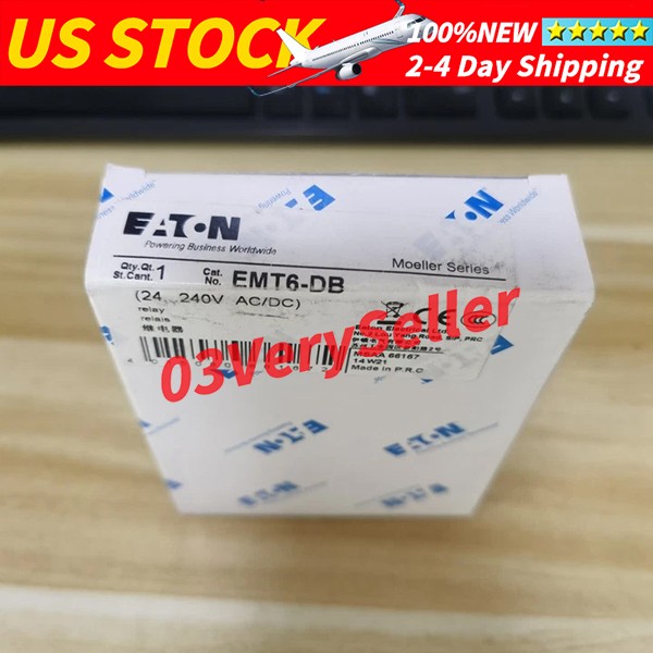 Eaton Moeller EMT6-DB Relay 24-240VAC/DC Factory Sealed Fast Ship