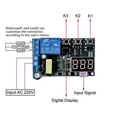 1 Channel Relay Module, AC 220V Trigger Delay Cycle Timing Relay Switch…
