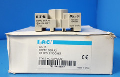 RELAY SOCKET, D3PA2 SER A, EATON, 15A, 300V, 4 POLES, 8 PIN