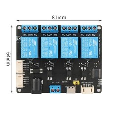 XL9535 K4V5 4 Channel Expandable Relay Module, 5V Power Suppl Color: 4 Channel
