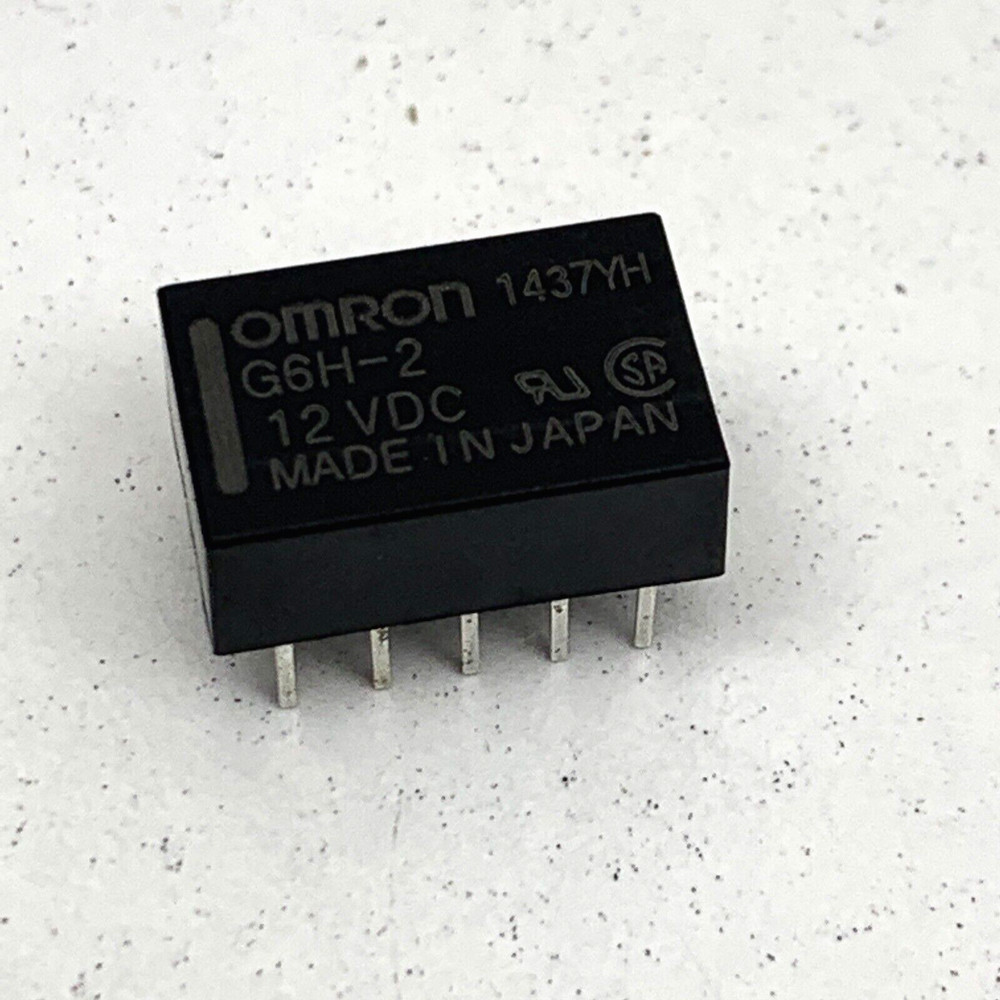 5pcs Omron G6H-2 12V Relay DPDT 1A 30VDC 0.3A 125VAC PCB Mount RH