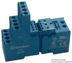 Finder 94.04 14P Relay Socket 250V 10A for 55.32 55.34 DIN Rail Screw (NEW Surpl