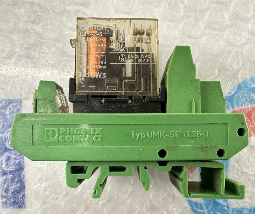 Phoenix Contact UMK-SE 11,25-1 Relay Base + Omron G2R-2-S