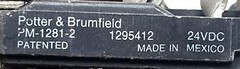 Potter & Brumfield PM-1281-2 Relay 24VDC 1HP 120/240VAC 25A