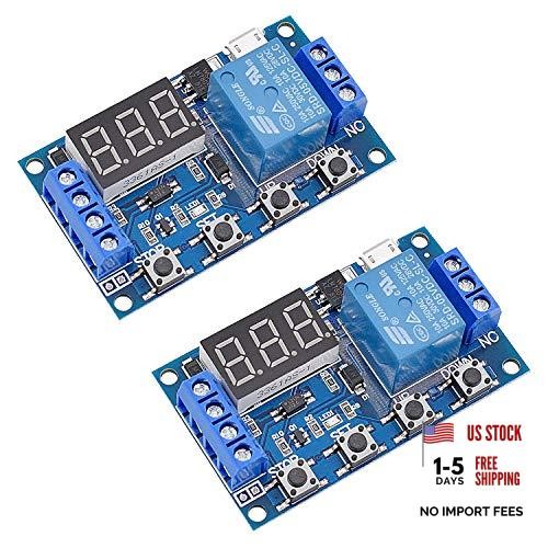 2 Pack DC 6-30V Timer Relay Module – Programmable Delay Relay Module