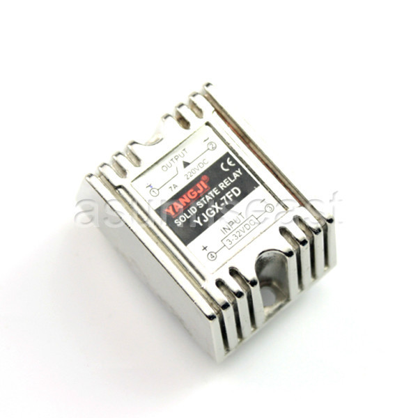 PCB Mount 7A SSR Solid State Relay DC Control DC Input DC3-32V Output DC5-220V