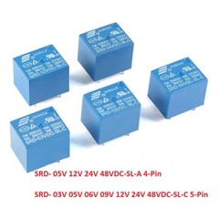 Relays SRD-03V 05V 09V 12V 24V 48VDC-SL-A -SL-C 4Pin 5Pin 10A