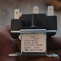 White-Rodgers Type 91 Relay 90-340 91-901 L36-901 24VAC 15A 8-Pin 1/2HP
