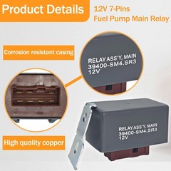 39400-SM4-003 Fuel Pump Main Relay Compatible with 1992-2001 Honda Civic Acco…