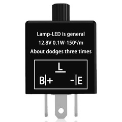 Flasher Relay for LED Turn Signal CF14 LED Flasher Relay 3-Pin 12V LED Electroni