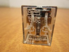 (2) Plug in Relay 8 Pins DPDT 10 Amps 12 VAC 0.9 Coil VA Rating PBC Socket NEW