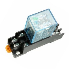 3PCS DC 12V 5A Coil 8Pin DPDT 35mm DIN Rail Electromagnetic Power Relay + Socket