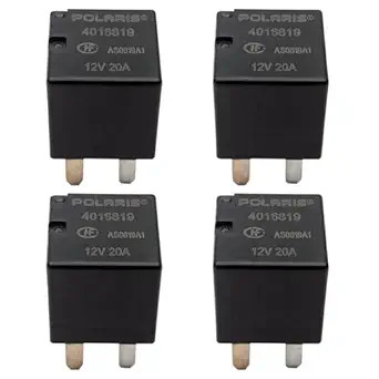 12V (Set of 4) 12VDC 20A 4PIN Ultra Micro ISO Automotive Relay, General Purpose