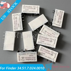 10* For Finder 34.51.7.024.0010 24VDC 6A 34.51.24VDC 5Pins SPDT Power Relay US