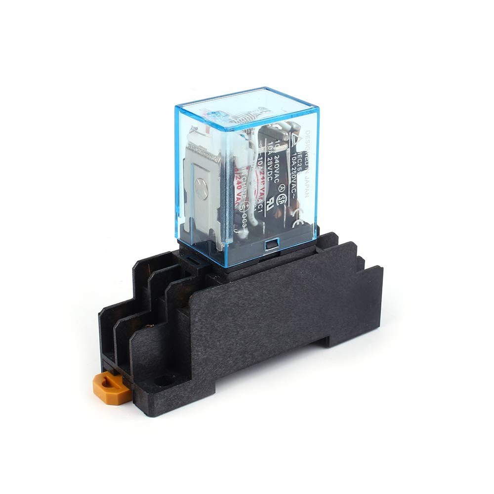 Coil Power Relay with Socket AC 220V 10A DPDT LY2NJ HH62P HHC68A2Z, for F…
