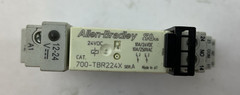 ALLEN BRADLEY 700-TBR224X SER A 24VDC 250VAC 10A RELAY 700-HLT12 SER A BASE