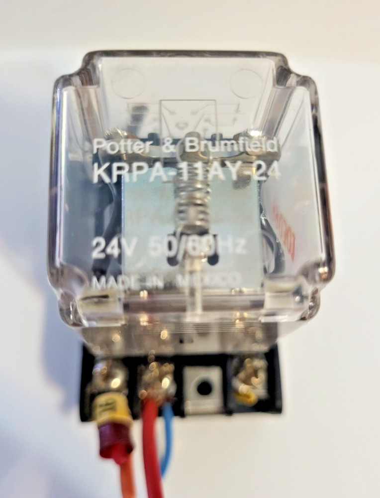 Potter & Brumfield KRPA-11AY-24 24VAC DPDT Plug-In Relay w/ Base