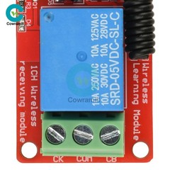 DC 5V 12V 24V Wireless Remote Control Receiver Switch Relay Module 1CH 433MHz