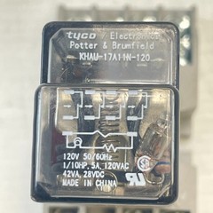 POTTER & BRUMFIELD KHAU-17A11N-120 & TYCO P&B 27E166 RELAY & SOCKET 120VAC