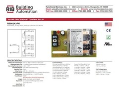 RIBM243PN, FUNCTIONAL DEVICES, 30AMP 3PDT 24VAC/DC TRACK MOUNT RELAY