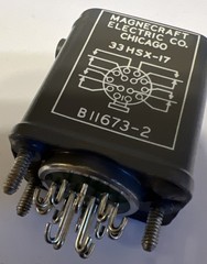 Magnecraft Electric Co. relay model 33 HSX-17 4-pole double-throw switch 14 Pin