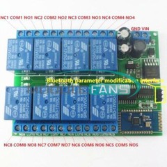 12V 8-Channel Bluetooth Relay Android Mobile Remote control Switch Motor Light