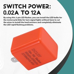 2 Pin Motorcycle Speed Adjustable LED Turn Indicator Flasher Relay 12V A9W2