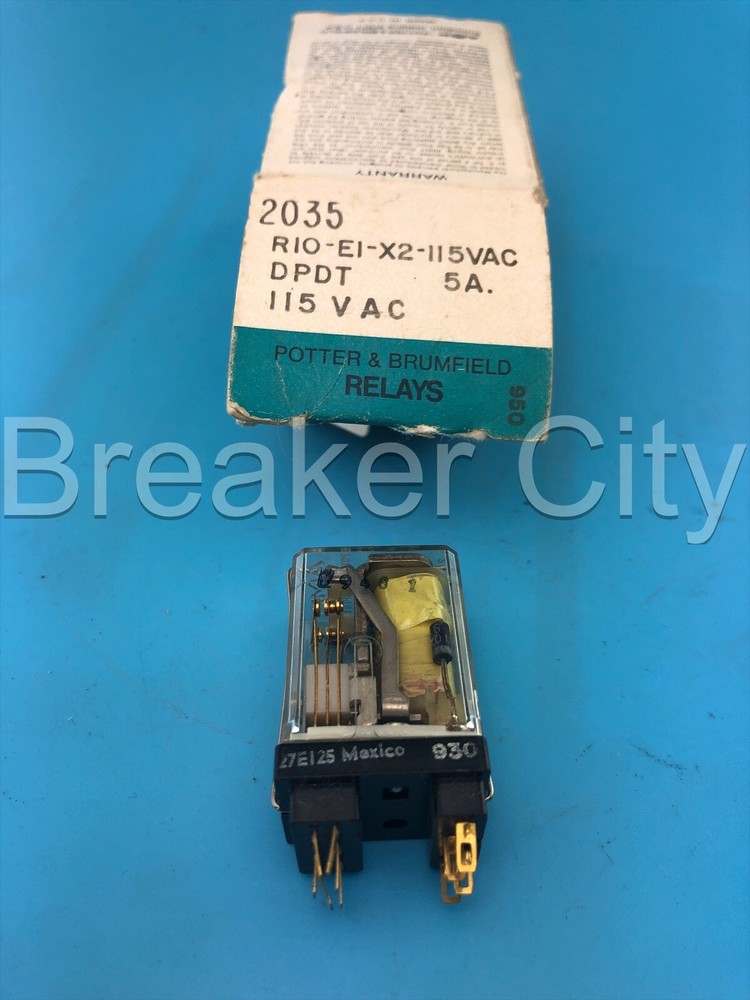 Potter & Brumfield RIO-EI-X2-V185 Power Relay R10 | Tyco 3563 New Old Stock