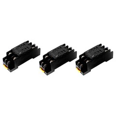 8 Terminal 35mm DIN Rail Mounted PTF08A Power Relay Socket Holder 70x22x29mm,3Pc