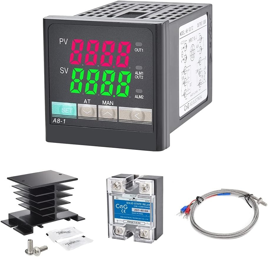 PID Temperature Controller Kit, AC 100–240V, with SSR 40DA Solid State Relay