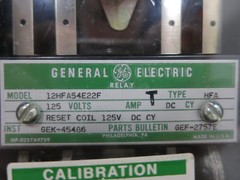 GE 12HFA54E22F Auxiliary Relay Type HFA 125 Volt DC 125VDC General Electric