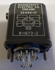 Magnecraft Electric Co. relay model 33 HSX-17 4-pole double-throw switch 14 Pin