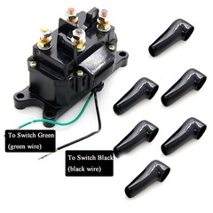 12V 250A Winch Solenoid Relay for ATV UTV Boat 4×4 3000-5000lbs with Caps